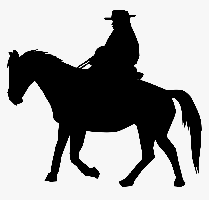 Cowboy Silhouette Clip Art - Cowboy Clipart, HD Png Download