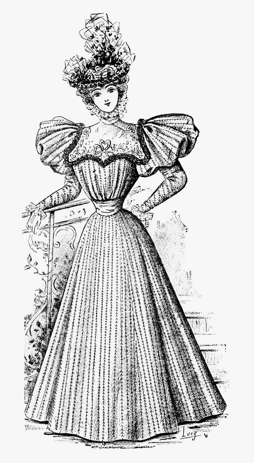 Victorian Lady Clip Art, HD Png Download
