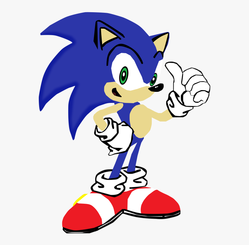 My First Vector Of Sonic The - Sonic The Hedgehog Winking, HD Png Download