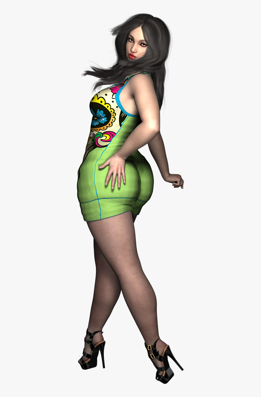 3d Plus Size Model, HD Png Download