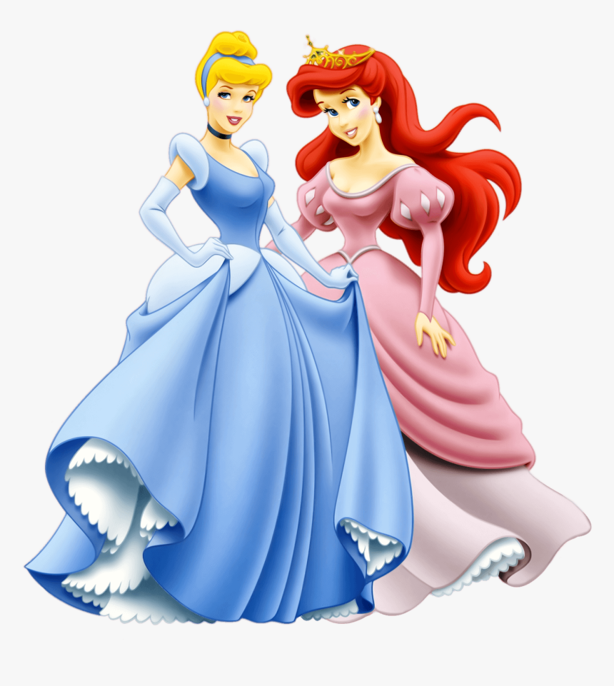 Free Cinderella Clipart - Disney Princess Ariel And Cinderella, HD Png Download