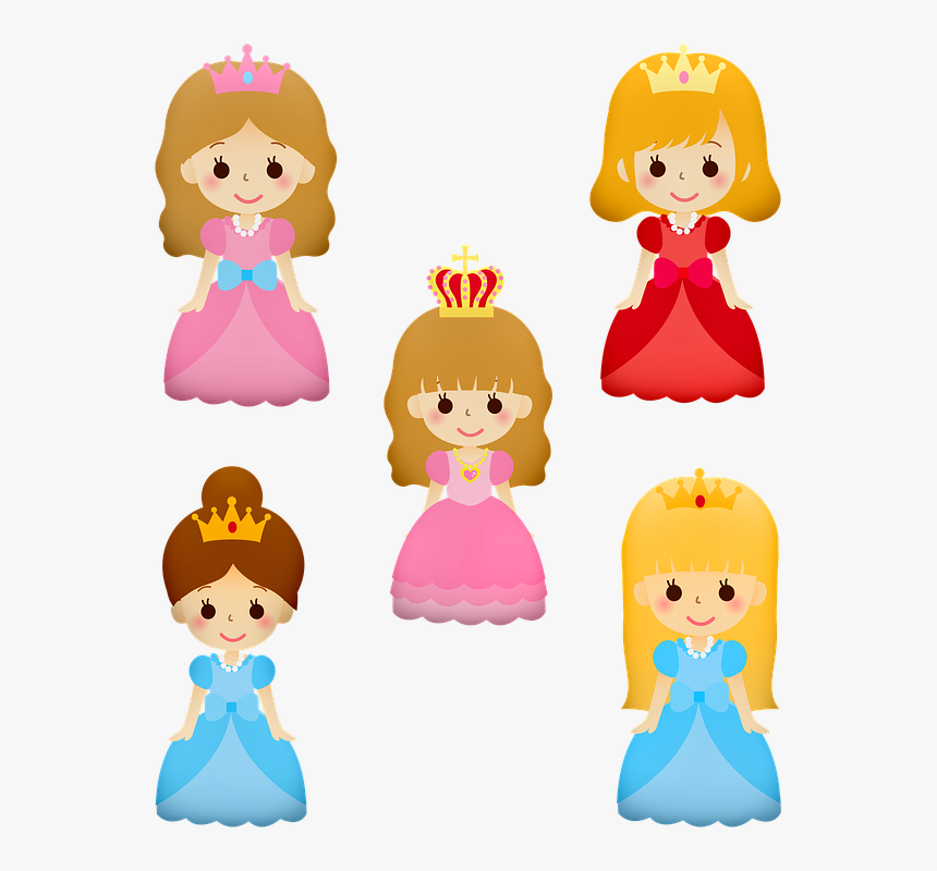 Princess, Girls, Story, Cinderella, Model, Dress - Princess, HD Png Download