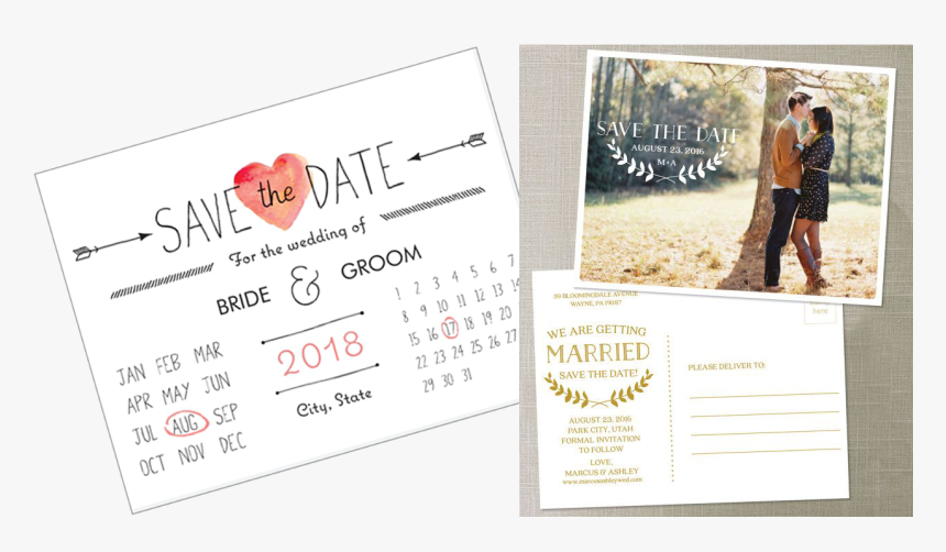 Save The Date Cards Vs Invitations - Save The Date, HD Png Download