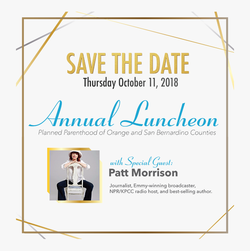Save The Date Annual Luncheon - Waldmann, HD Png Download
