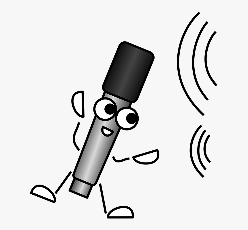 Microphone, Sound, Waves, Listening, Comic, Funny - Mike Clipart, HD Png Download