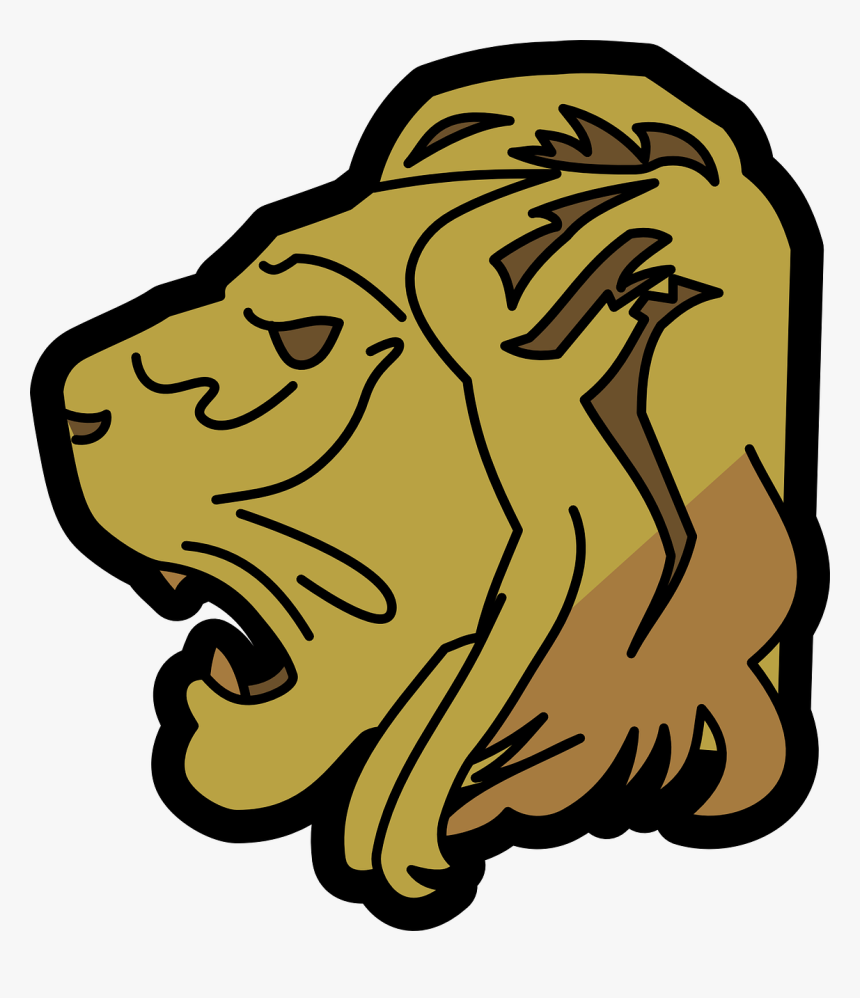 Lion Head Svg Clip Arts - Lion Head Clip Art, HD Png Download