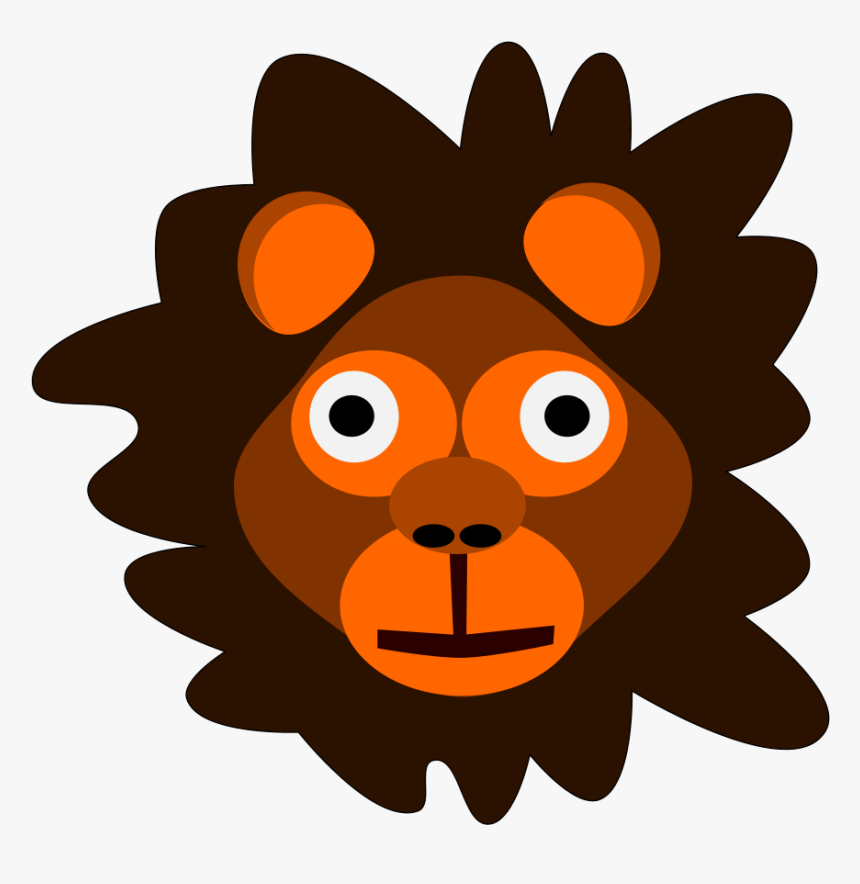 Lion Head Svg Clip Arts - Animasi Kepala Hewan Png, Transparent Png