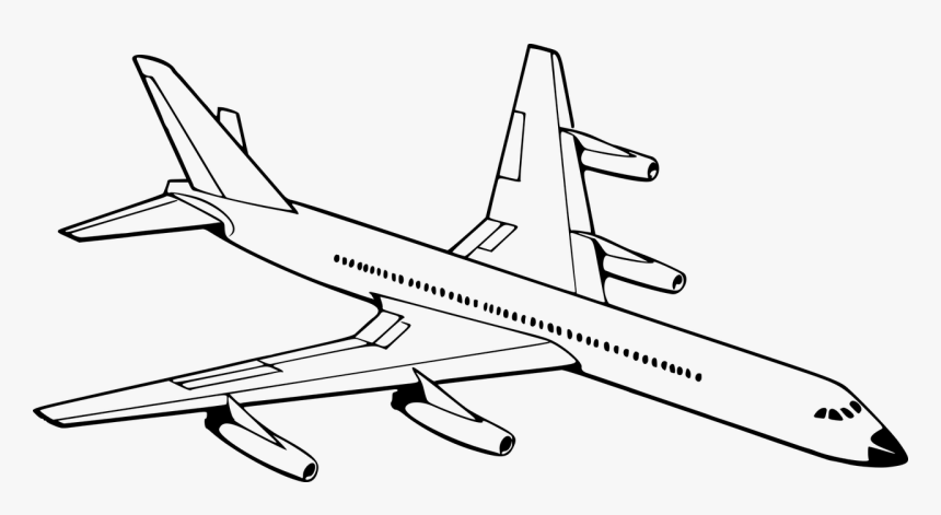 Black And White Airplane, HD Png Download