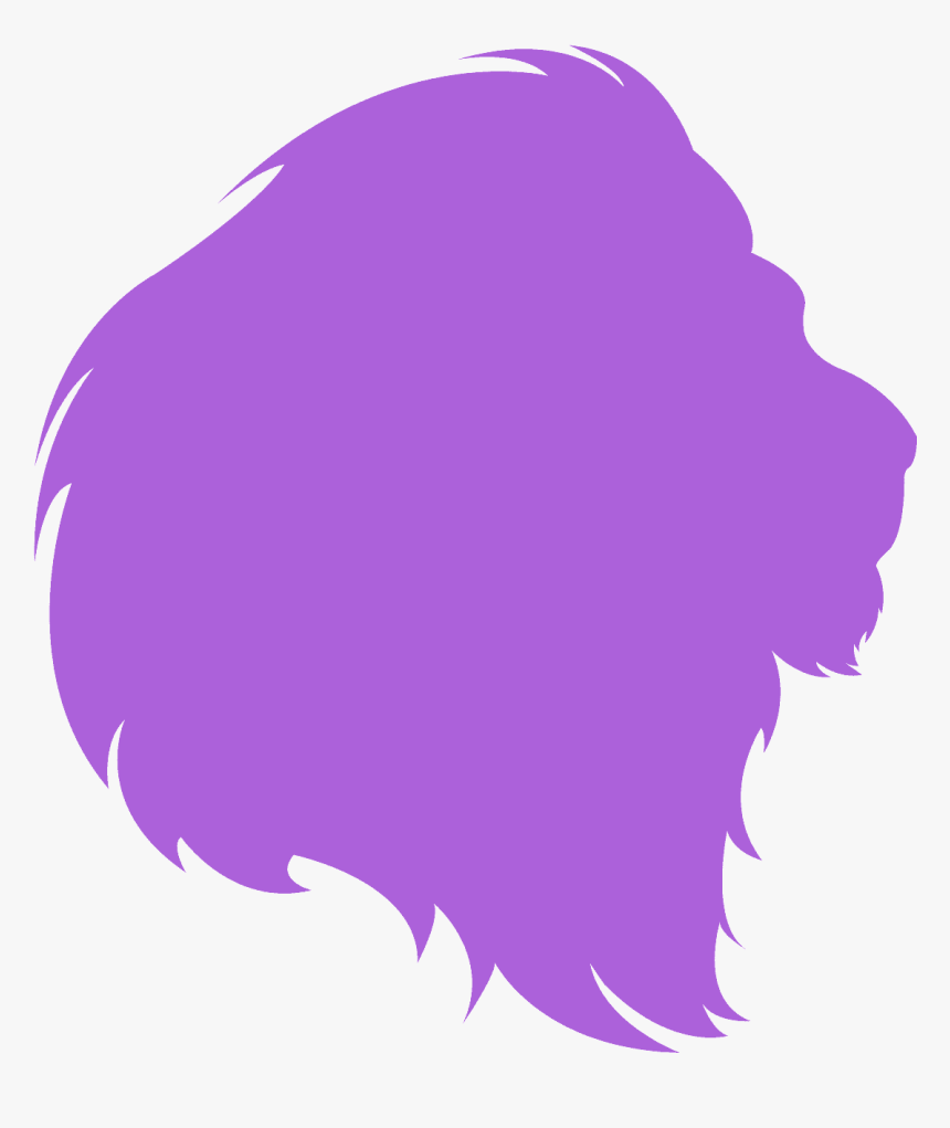 Pink Lion Head Silhouette, HD Png Download