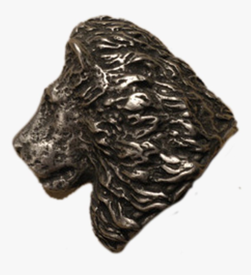 Lion Head-lft Knob - Bronze Sculpture, HD Png Download