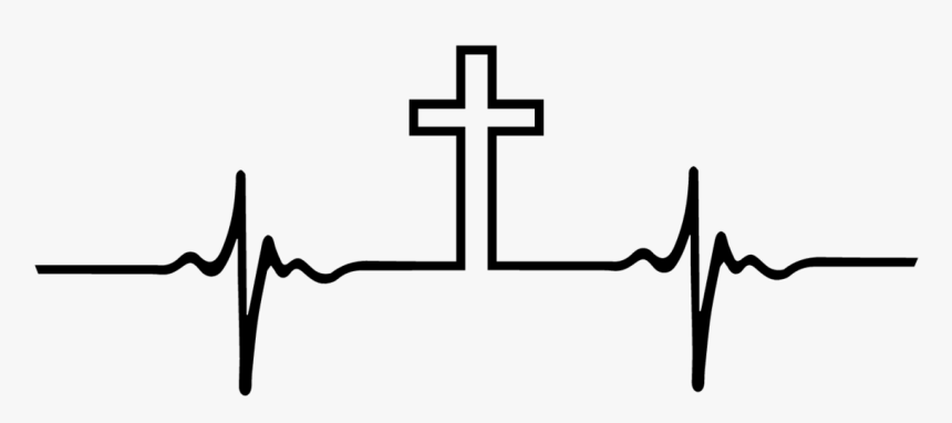 Transparent Heartbeat Clipart - Cross Heartbeat Clipart, HD Png Download