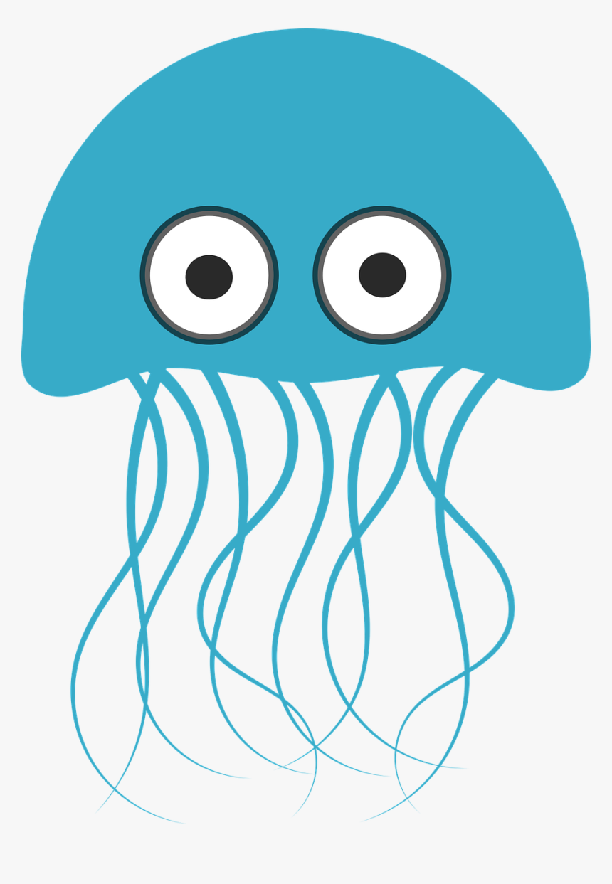 Transparent Jellyfish Png - Blue Jellyfish Clipart, Png Download