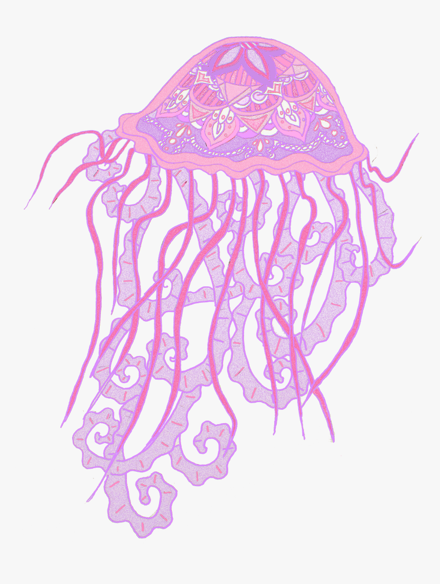 Transparent Jelly Fish Clipart - Jellyfish Pink Clipart, HD Png Download