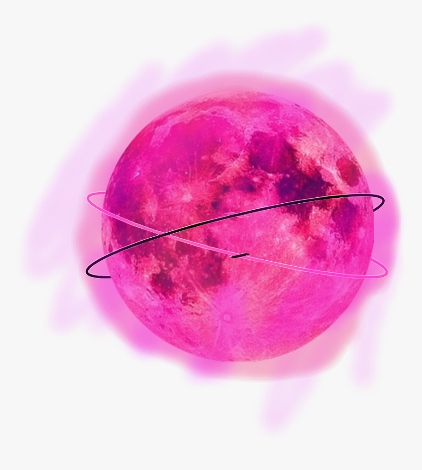 #moon #pink #cool #galaxy #circle - Moon In Space, HD Png Download