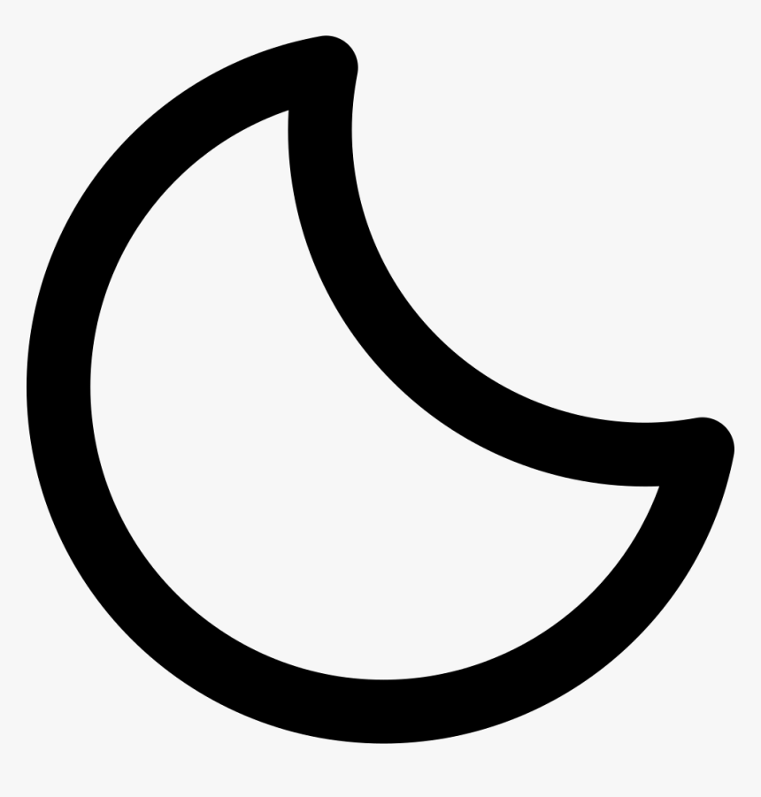 Cresent Moon Png - Contorno De Una Luna, Transparent Png