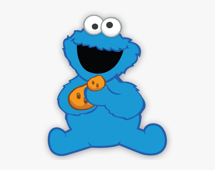 Wall Sticker For Kid The Baby Cookie Monster Baby Cookie Monster Clipart, HD Png Download