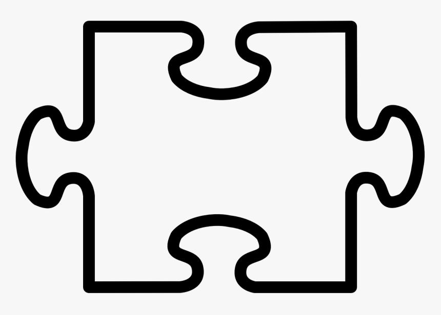 Puzzle Piece Clipart Black And White, HD Png Download