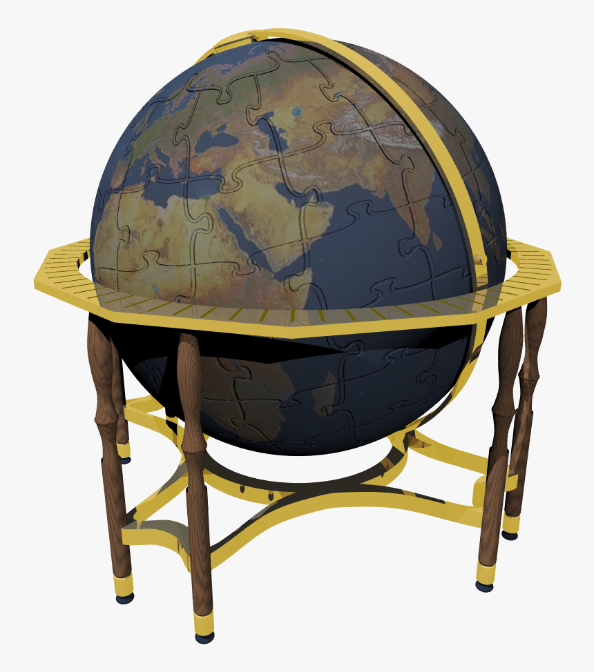 Puzzle Globe Cage - Globe, HD Png Download