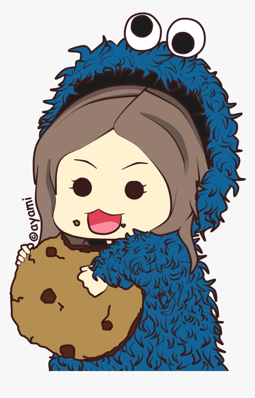 Tomomi The Cookie Monster Tumblr N5rliyulcj1tzi9keo2 - Cartoon, HD Png Download