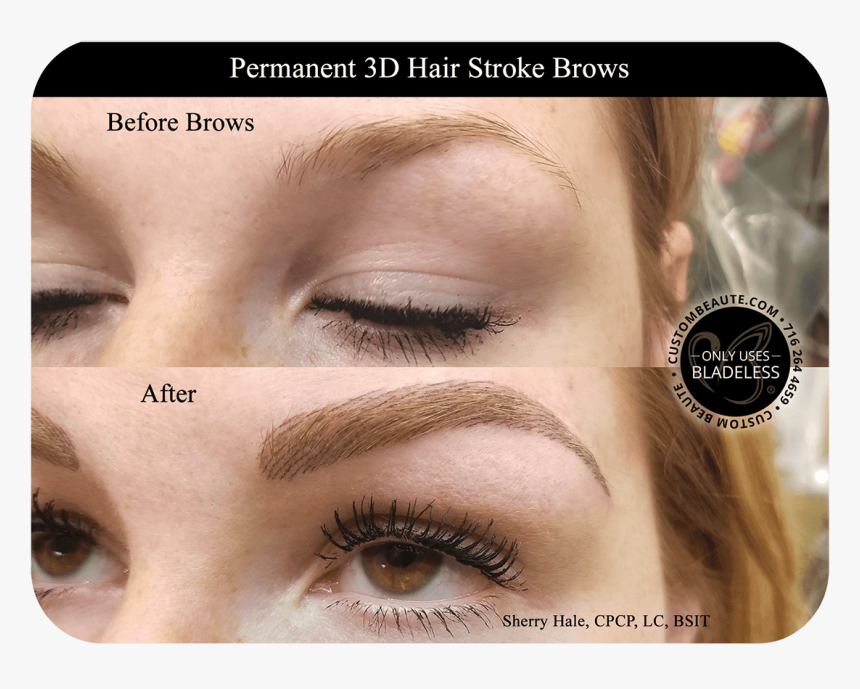 Permanent Brows Results - Eyelash Extensions, HD Png Download