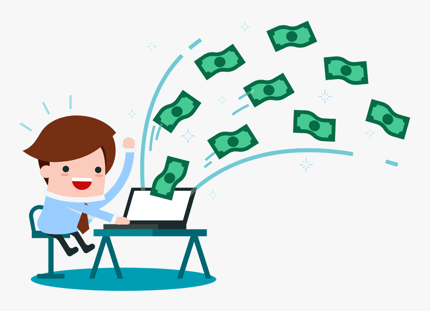 Flosocial Raining Office Money - Cartoon, HD Png Download