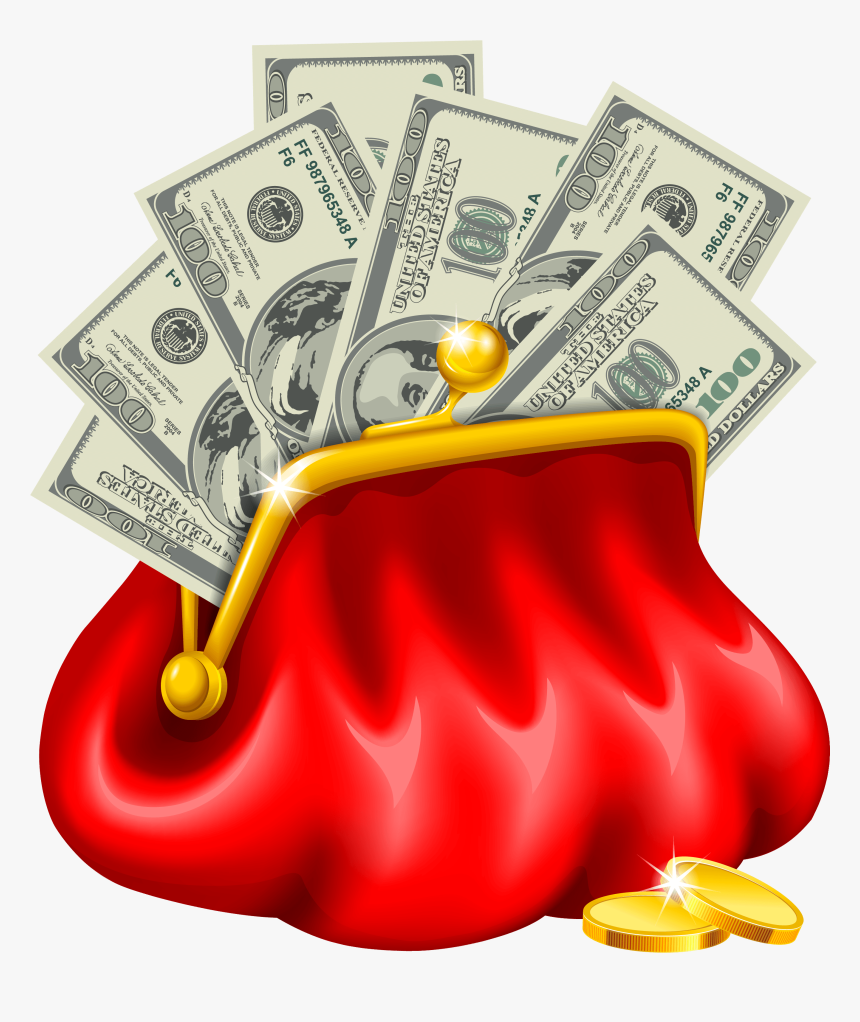 Clipart Money Clipart Cliparts For You - Purse With Money Clipart, HD Png Download