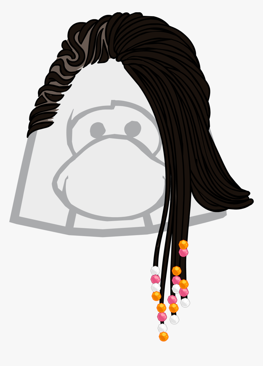 Transparent Afro Hair Png - Purple Club Penguin Hair, Png Download