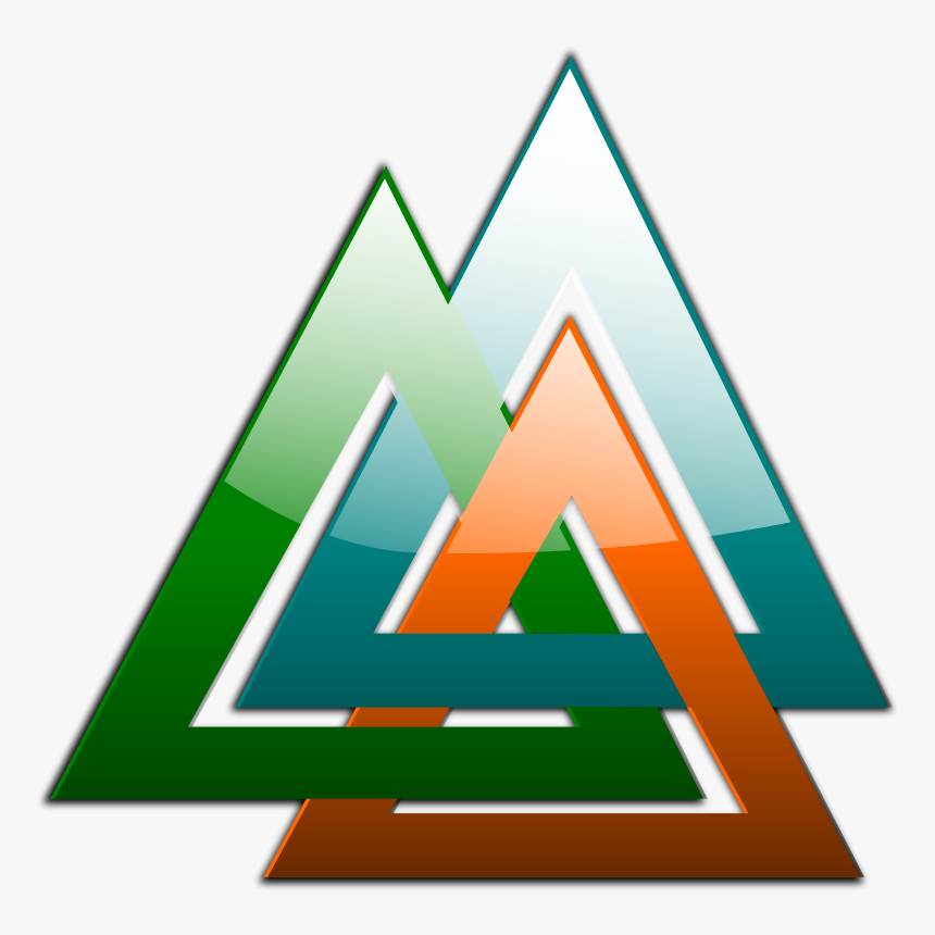 Triangles Linked Svg Clip Arts - 3 Triangles, HD Png Download