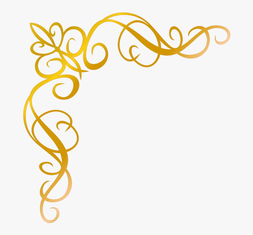 Clip Art Arabesco Ouro Png - Arabesco Canto Dourado Png, Transparent Png