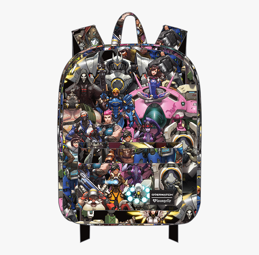 Loungefly Overwatch All Over Print Backpack Apparel - Overwatch Bag, HD Png Download