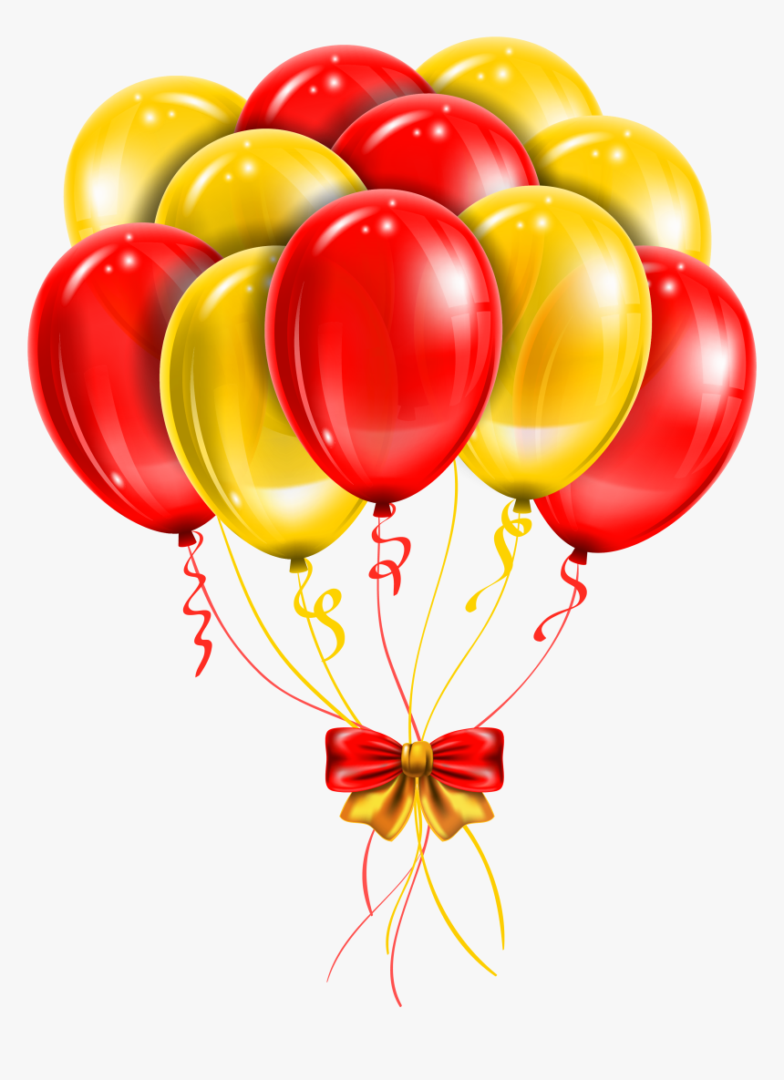 Red & Yellow Balloons, HD Png Download