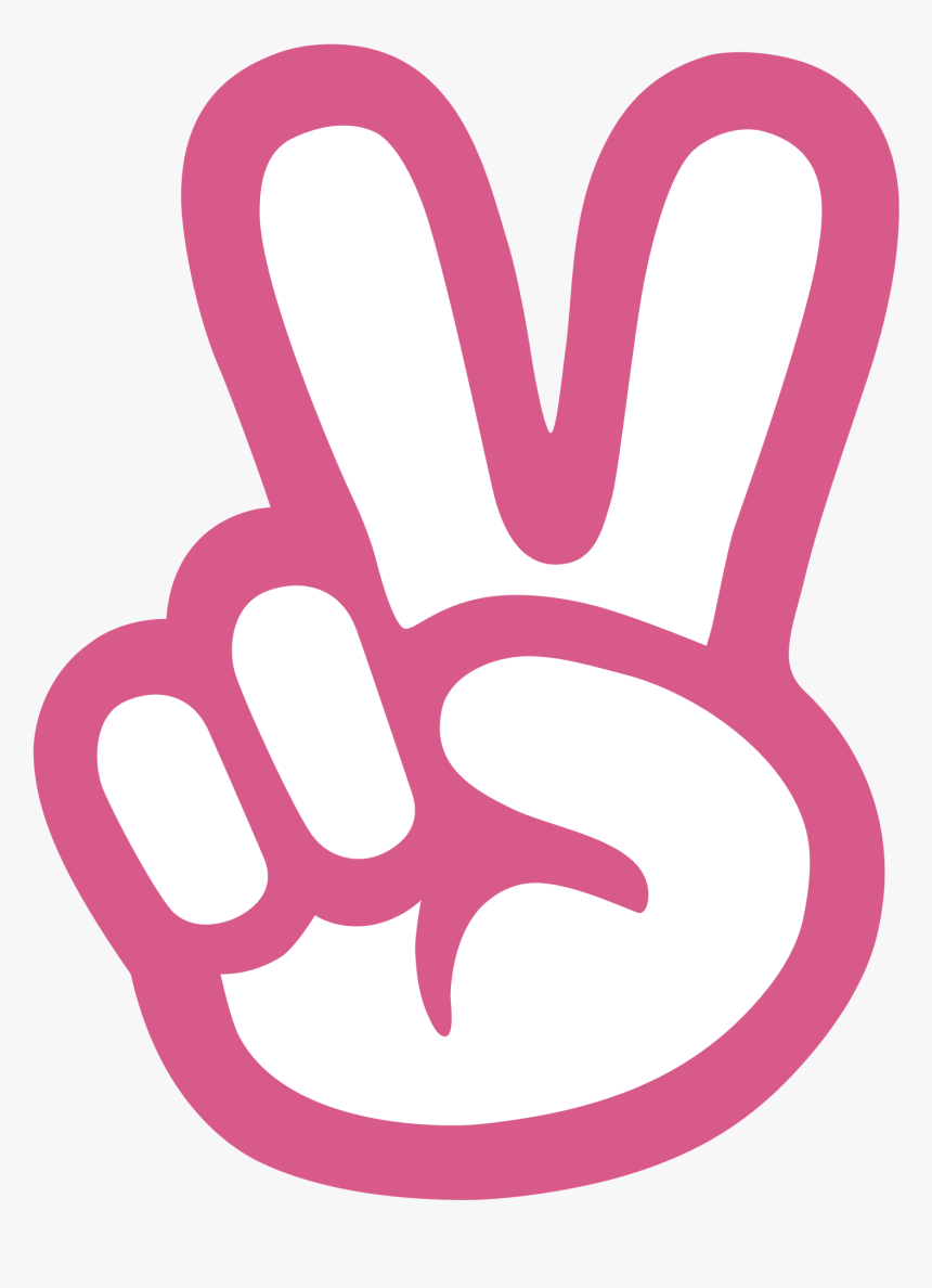 Emoticon V Sign - Finger Peace Sign Svg, HD Png Download