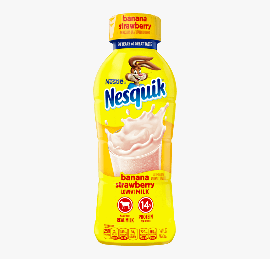Nesquik Banana Strawberry - Nesquik Milk, HD Png Download