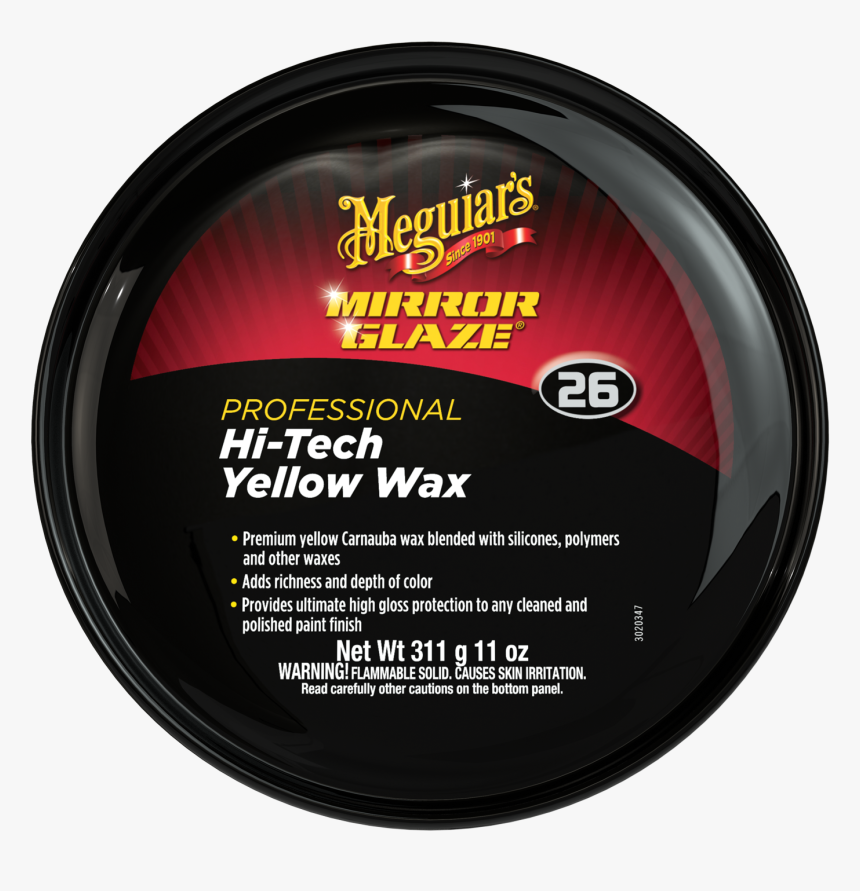M26 Mirror Glaze® Hi-tech Yellow Wax, Paste - Meguiars, HD Png Download