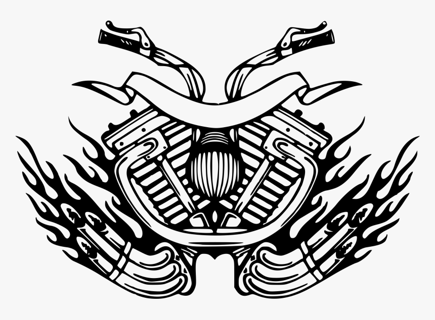 Art,symmetry,monochrome Photography - Motorcycle Logo Png, Transparent Png