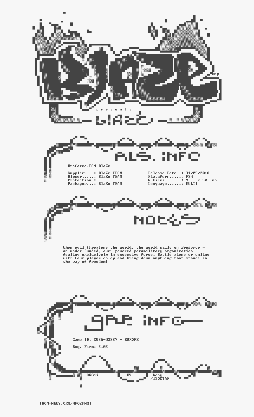 Broforce - Ps4-blaze - Monochrome, HD Png Download