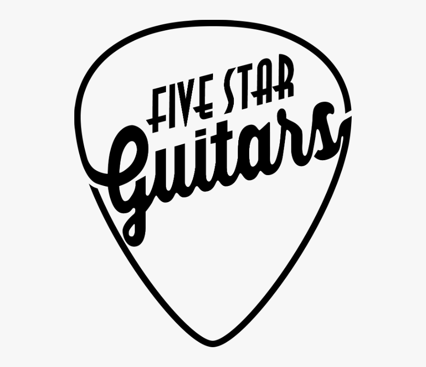 Transparent Guitar Pick Png - Five Star Guitars Logo, Png Download