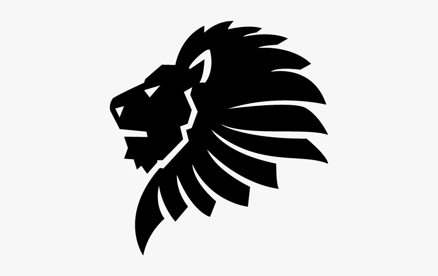 Black Lion Head Clip Art - Lion Head In Black, HD Png Download