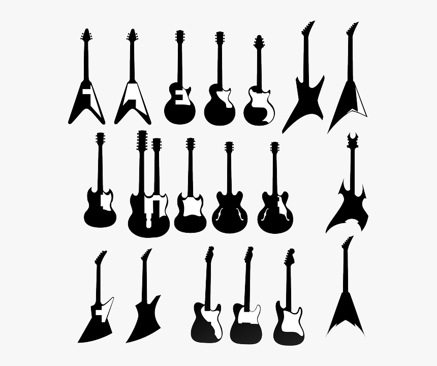 Shape Of Electric Guitar, HD Png Download