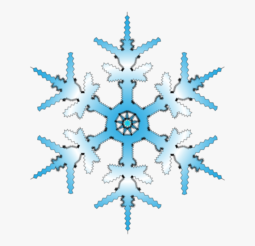 Snowflake Free To Use Clip Art - Blu Snowflake, HD Png Download