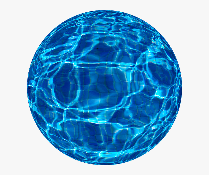 Water, Ball, Deco, Blue, Mirroring, Bluish - Esfera De Agua Png, Transparent Png