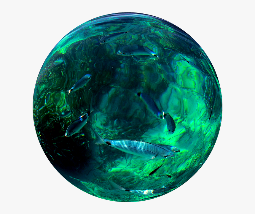 Water, Sea, Summer, Vacations, Bluish, Blue, Ball - Crystal, HD Png Download