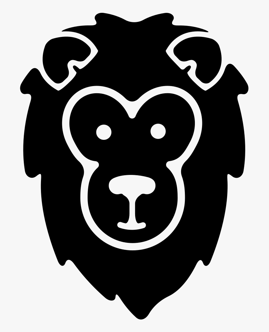 Lion Head - Silueta De Cara De Leon, HD Png Download