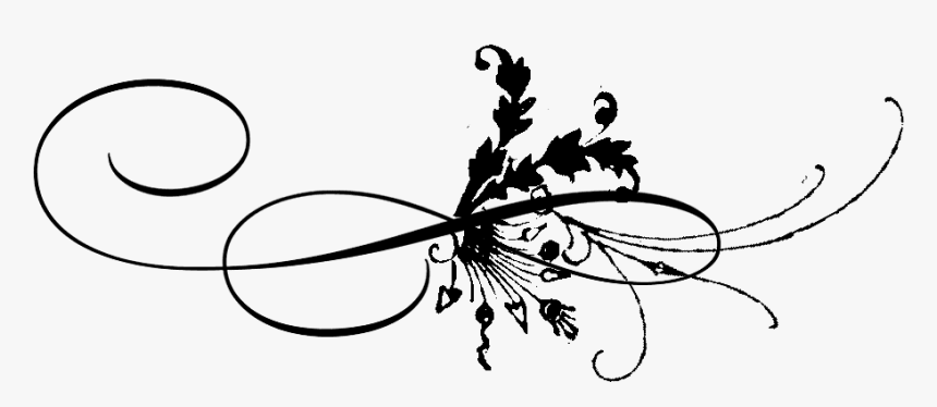 Transparent Fancy Lines Png - Black Page Divider Transparent, Png Download