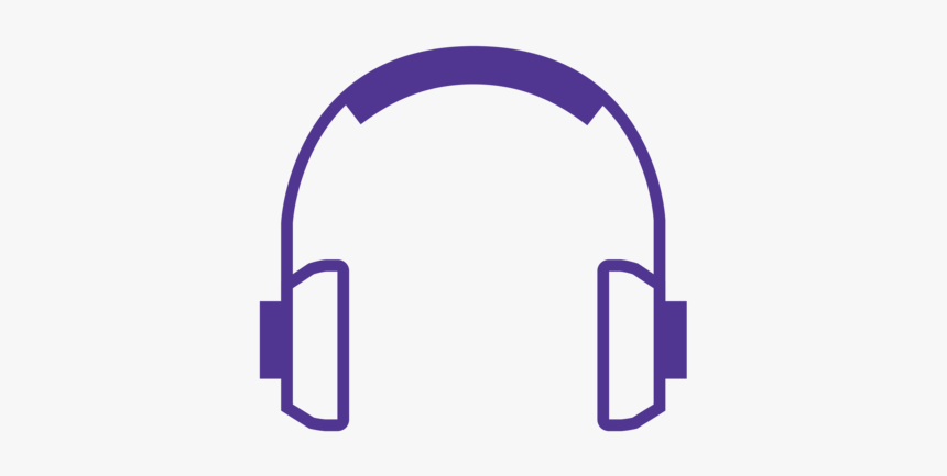 Icons Black Headphones Purple, HD Png Download