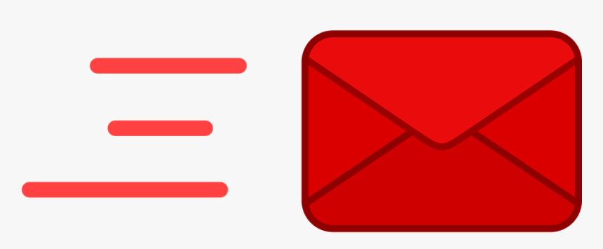 Mail, Envelope, Flat, Design, Red, Fast, Post, Online - Simbolo Email Rojo, HD Png Download
