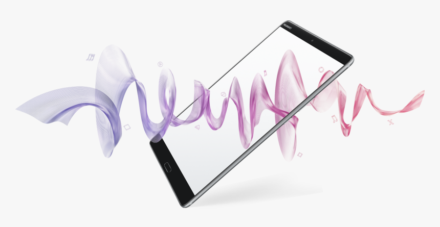 Huawei Mediapad M5 Showing Audio Waves - Huawei Mediapad T5 Banner, HD Png Download