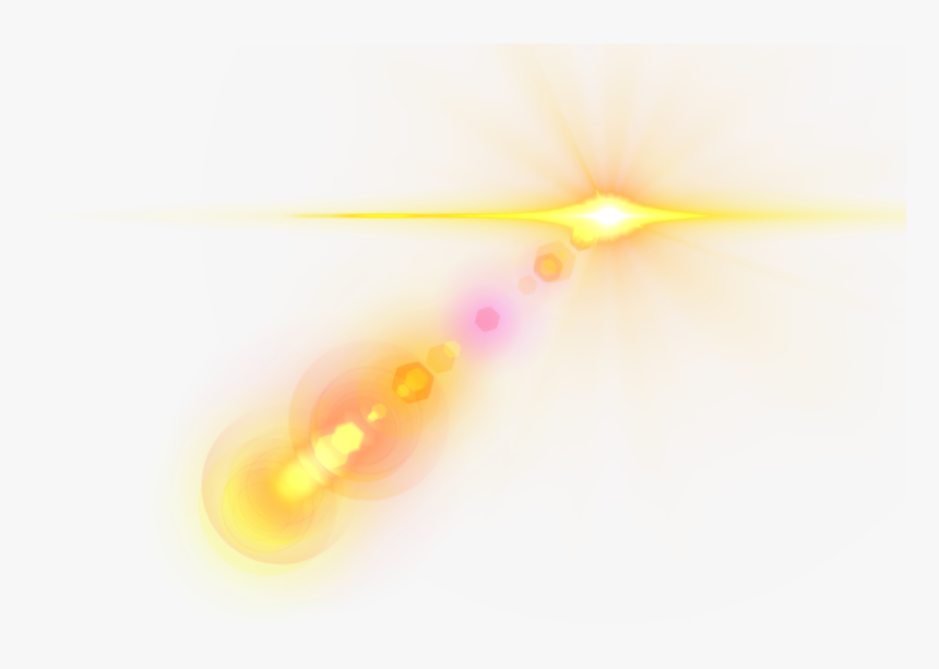 Flare Lens Png Yellow Clipart Image - Sun Light Effect Png, Transparent Png
