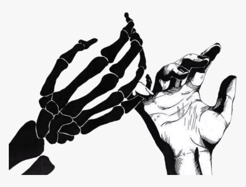 #ftestickers #halloween #skeleton #hands #scary #creepy - Skeleton Hand Pinky Promise, HD Png Download