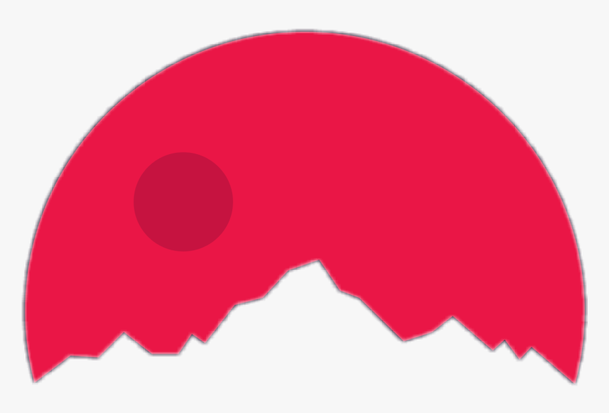 Dusk Dawn Mountain Circle - Red Aesthetic Circles Transparent, HD Png Download